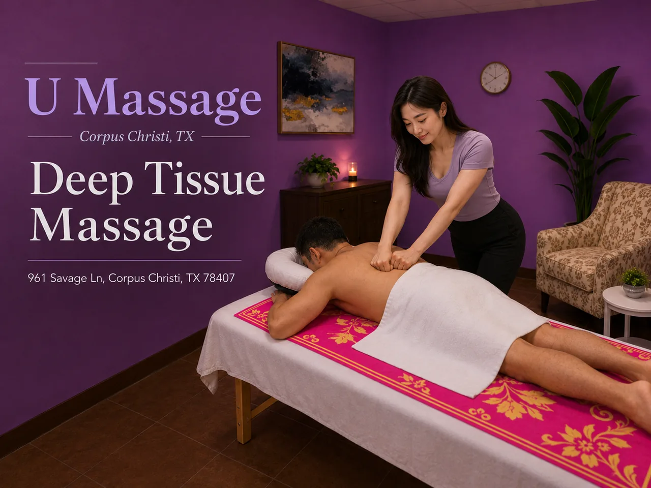 Deep tissue massage in Corpus Christi, TX at U Massage