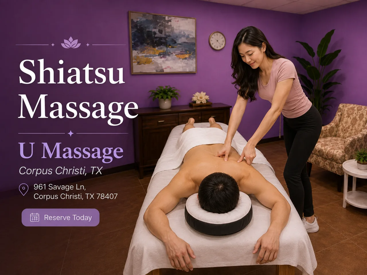 Shiatsu massage in Corpus Christi, TX at U Massage
