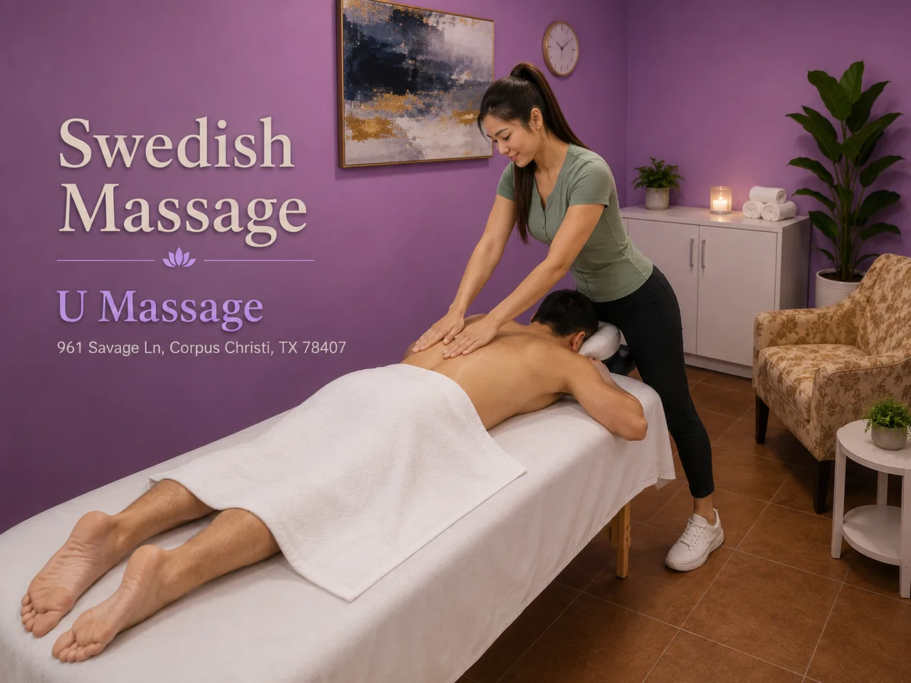 Swedish massage in Corpus Christi, TX at U Massage